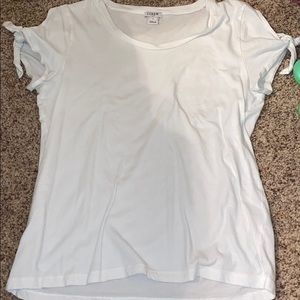 White tie sleeve shirt